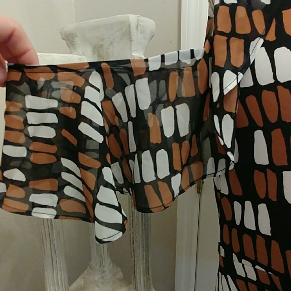 Alfani Cold Shoulder Printed Tunic - Picture 3 of 6